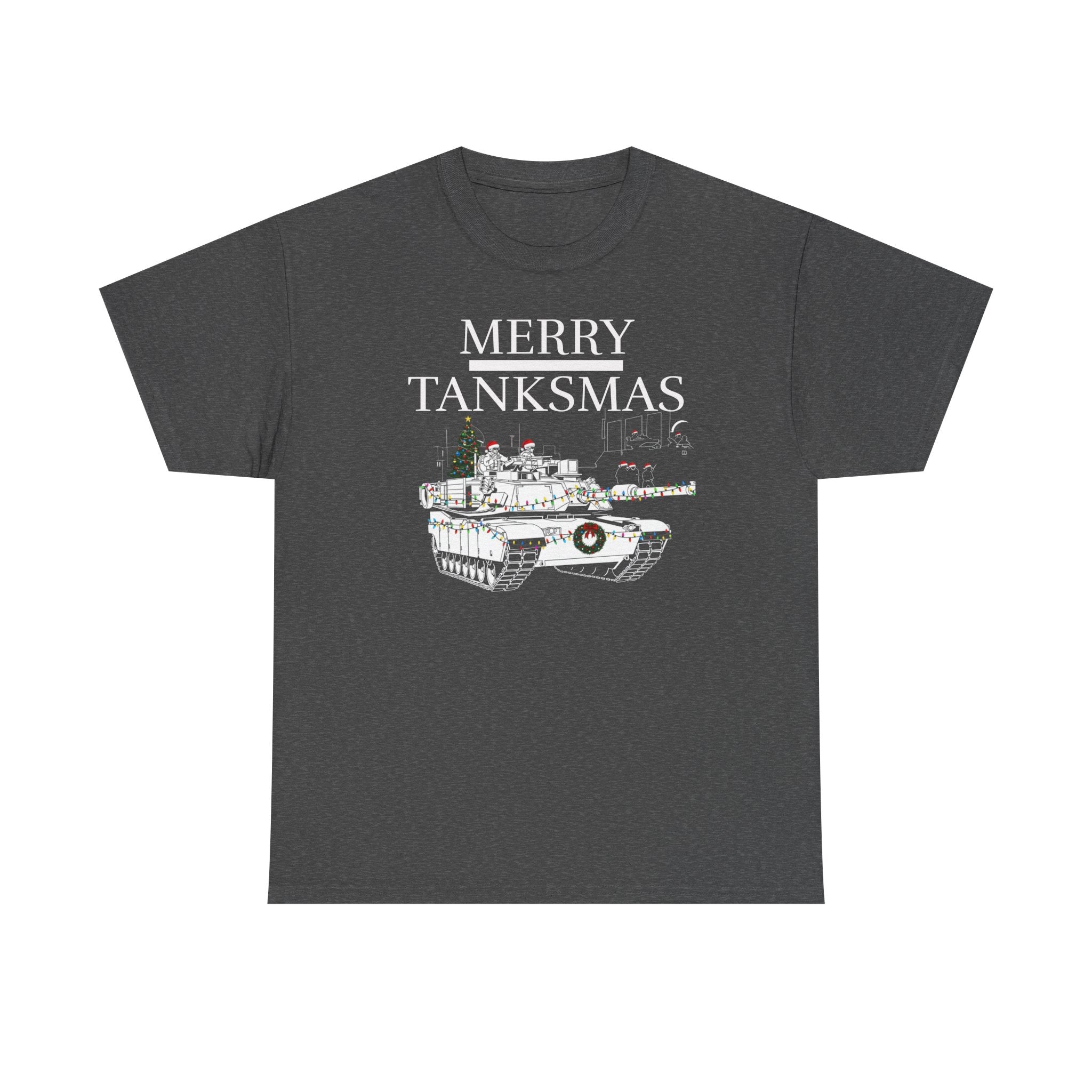 T-Shirt — "Merry Tanksmas" Christmas Tank Graphic Tee