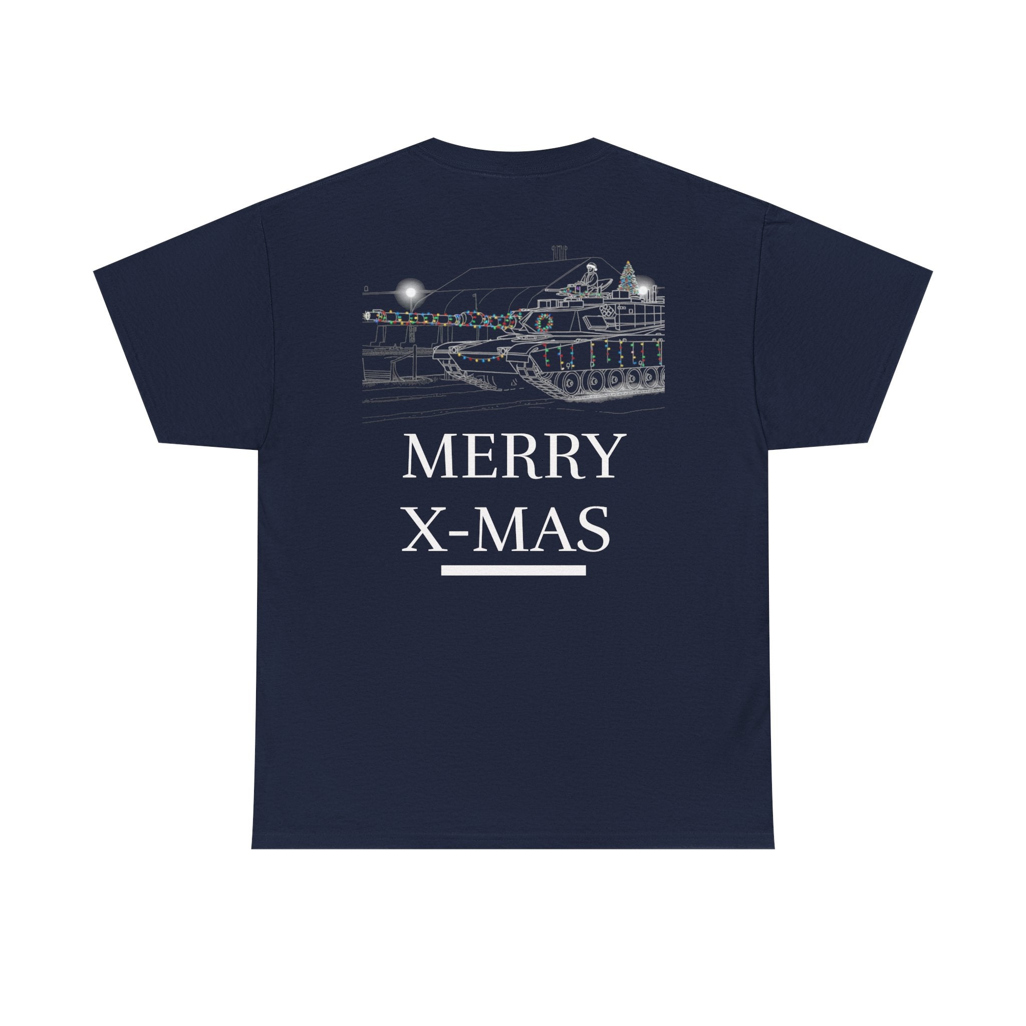 Merry X‑Mas Tank Tee — Military Tank Graphic Christmas T‑Shirt