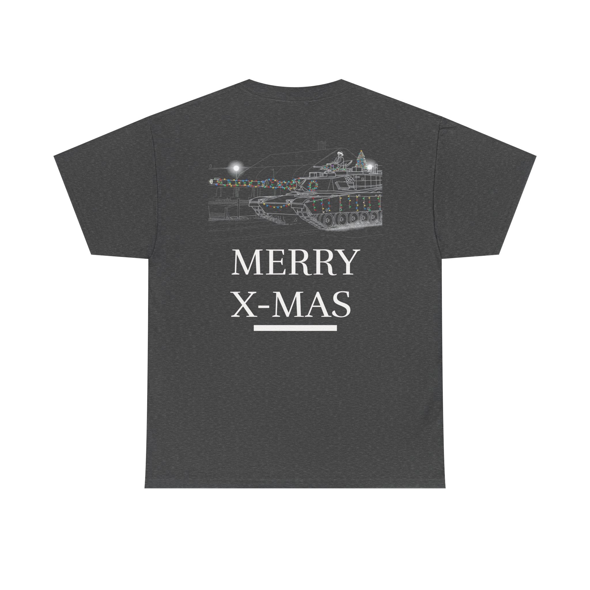 Merry X‑Mas Tank Tee — Military Tank Graphic Christmas T‑Shirt