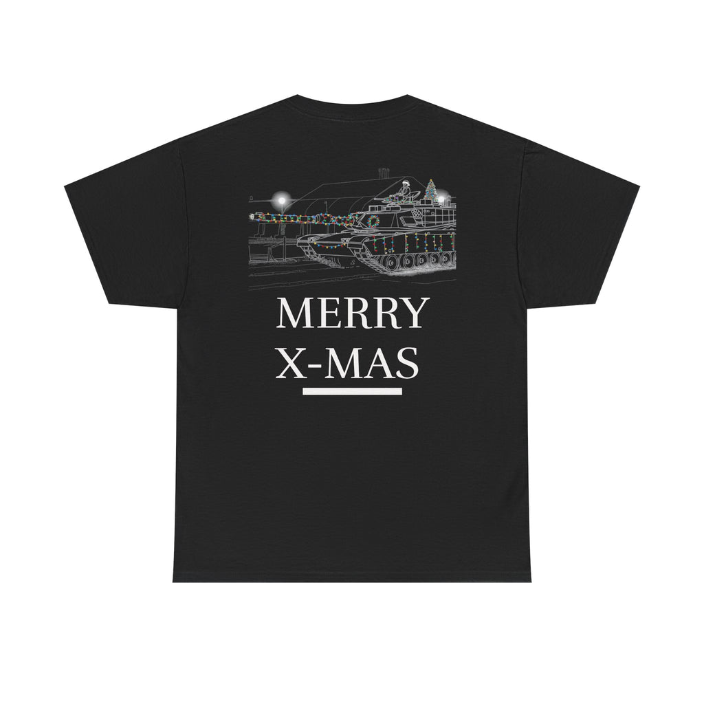 Merry X‑Mas Tank Tee — Military Tank Graphic Christmas T‑Shirt